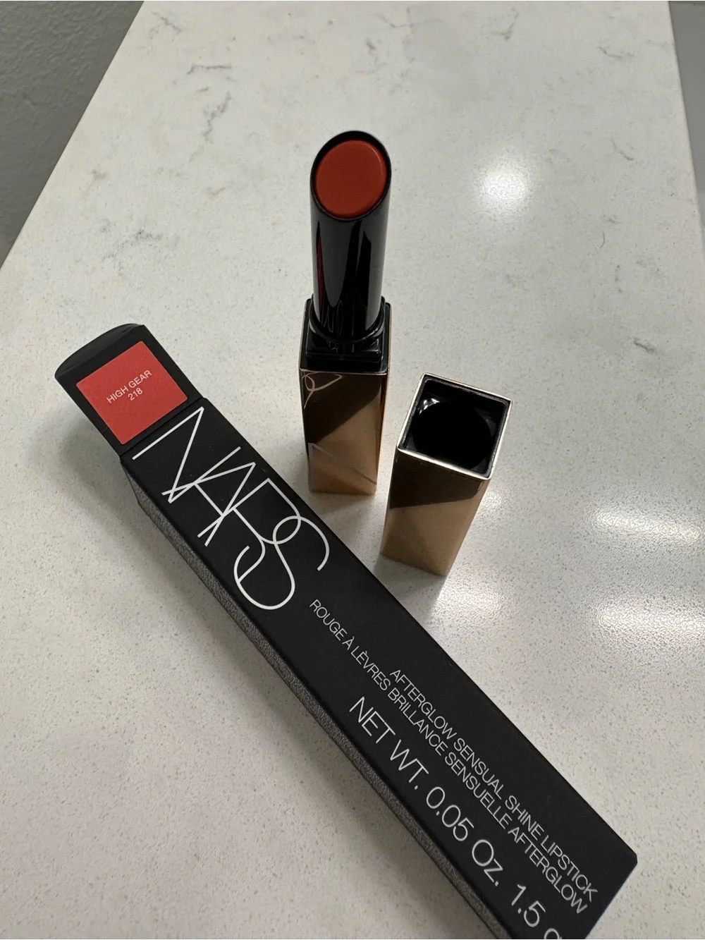 NARS Afterglow Sensual Shine Lipstick in Warm Terracotta (High Gear 218)